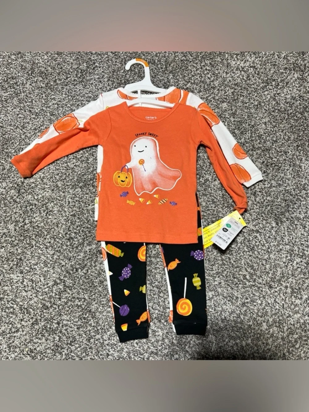 New Baby Girls 4-Pc Carter's HALLOWEEN Cotton Pajamas Set Size 12 Months